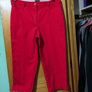 Talbots red Capri pants size 12